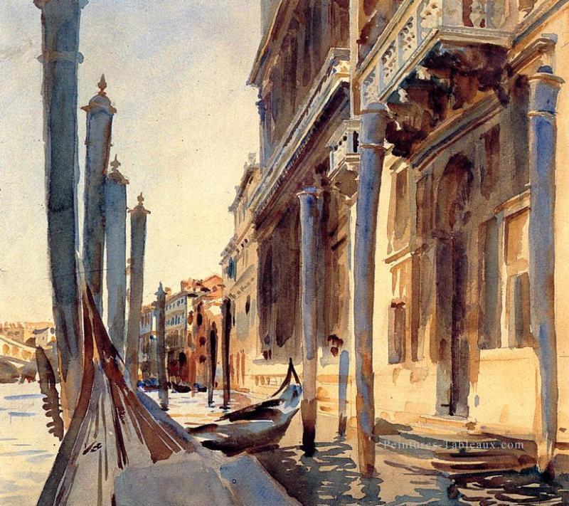 Grand Canal Venise Bateaux John Singer Sargent Peintures à l'huile